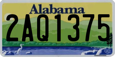 AL license plate 2AQ1375