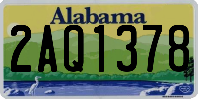 AL license plate 2AQ1378