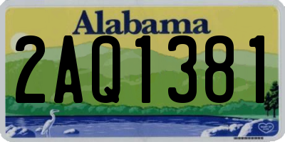AL license plate 2AQ1381