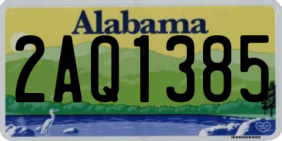 AL license plate 2AQ1385