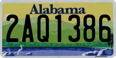 AL license plate 2AQ1386