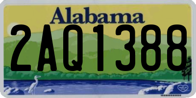 AL license plate 2AQ1388