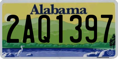 AL license plate 2AQ1397