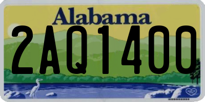 AL license plate 2AQ1400