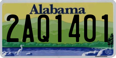 AL license plate 2AQ1401