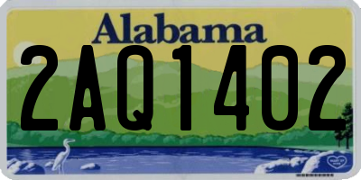 AL license plate 2AQ1402