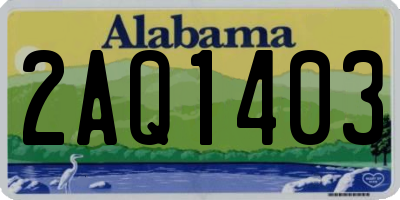 AL license plate 2AQ1403