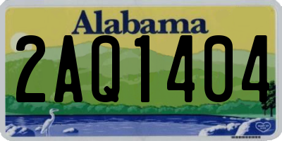 AL license plate 2AQ1404