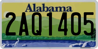 AL license plate 2AQ1405