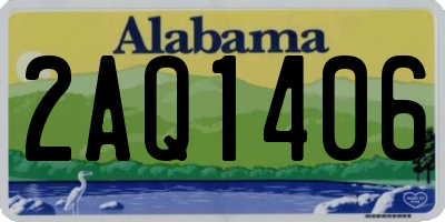 AL license plate 2AQ1406