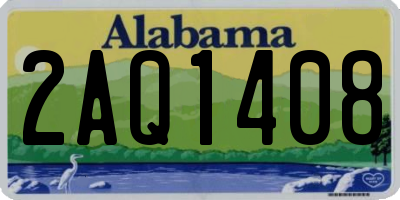 AL license plate 2AQ1408