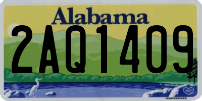 AL license plate 2AQ1409
