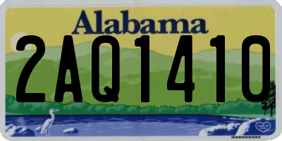 AL license plate 2AQ1410