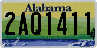 AL license plate 2AQ1411
