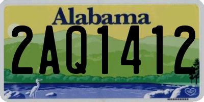 AL license plate 2AQ1412