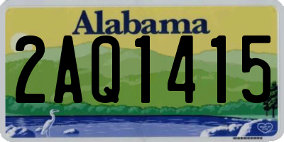 AL license plate 2AQ1415