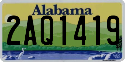 AL license plate 2AQ1419
