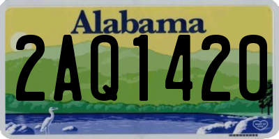 AL license plate 2AQ1420
