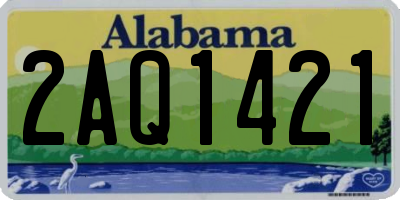 AL license plate 2AQ1421