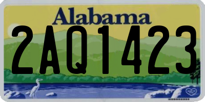 AL license plate 2AQ1423
