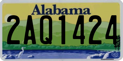 AL license plate 2AQ1424