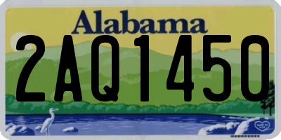 AL license plate 2AQ1450