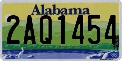 AL license plate 2AQ1454