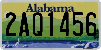 AL license plate 2AQ1456