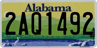 AL license plate 2AQ1492