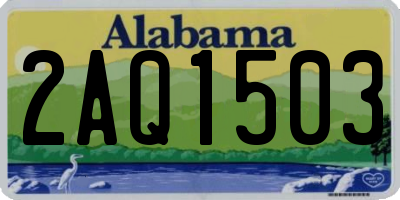 AL license plate 2AQ1503