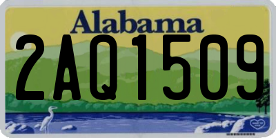 AL license plate 2AQ1509