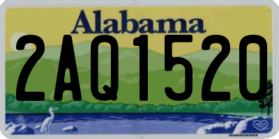 AL license plate 2AQ1520