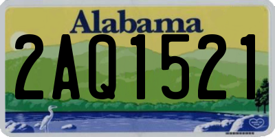 AL license plate 2AQ1521