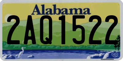 AL license plate 2AQ1522
