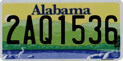 AL license plate 2AQ1536