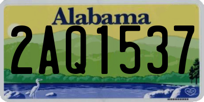 AL license plate 2AQ1537