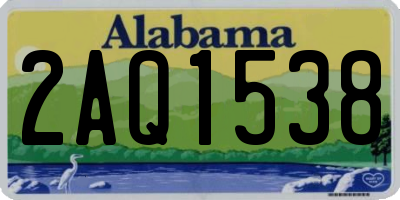 AL license plate 2AQ1538