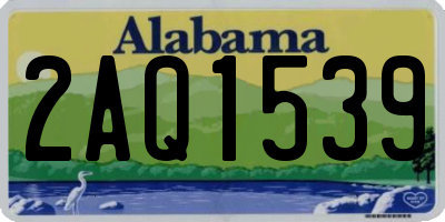AL license plate 2AQ1539