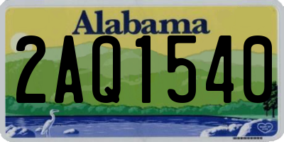 AL license plate 2AQ1540