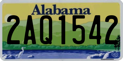 AL license plate 2AQ1542