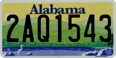 AL license plate 2AQ1543