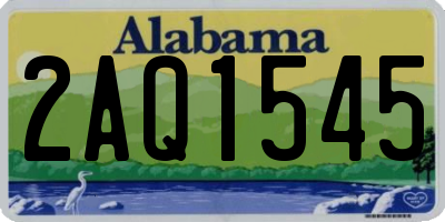 AL license plate 2AQ1545