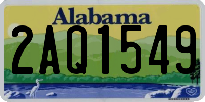 AL license plate 2AQ1549