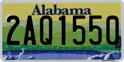 AL license plate 2AQ1550
