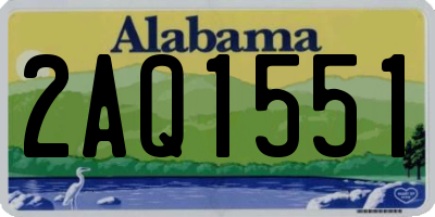 AL license plate 2AQ1551