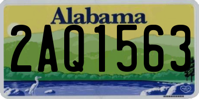 AL license plate 2AQ1563