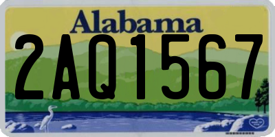 AL license plate 2AQ1567