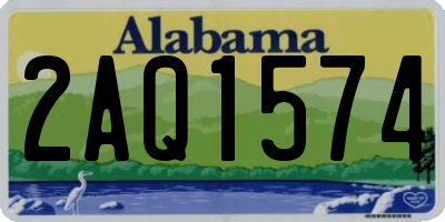 AL license plate 2AQ1574