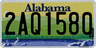 AL license plate 2AQ1580