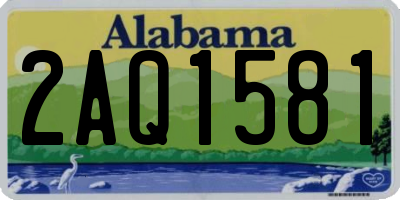 AL license plate 2AQ1581